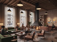 ライフスタイルホテルのラウンジ